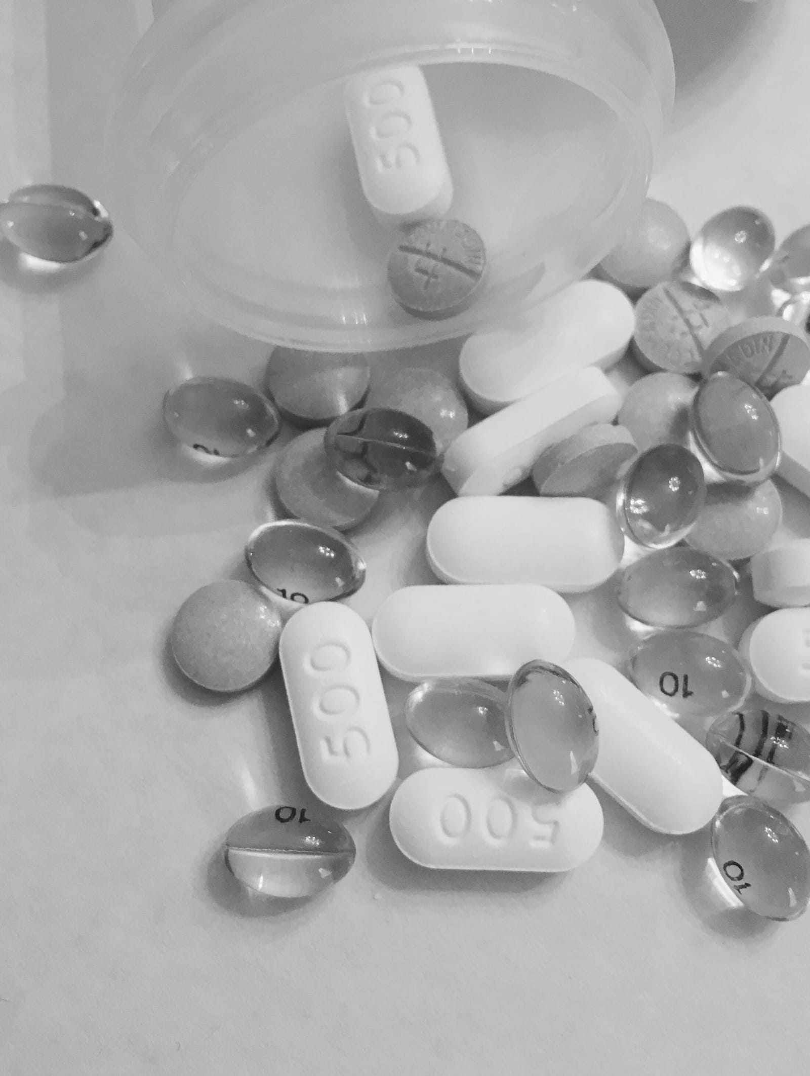 Comprimés étalés, dosages visibles